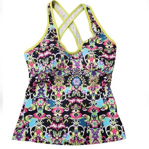 Athleta bathing suit tankini top paisley size small